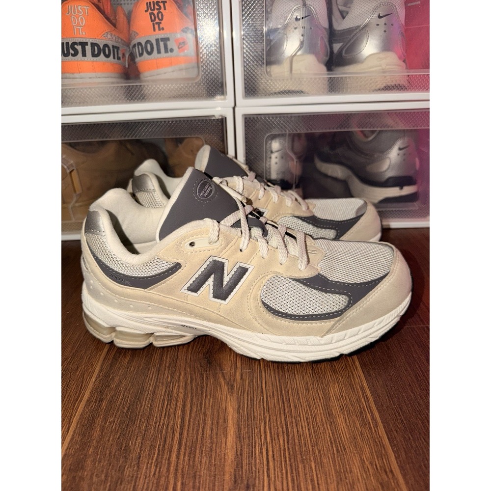 New Balance 2002R Shoes Beige Suede